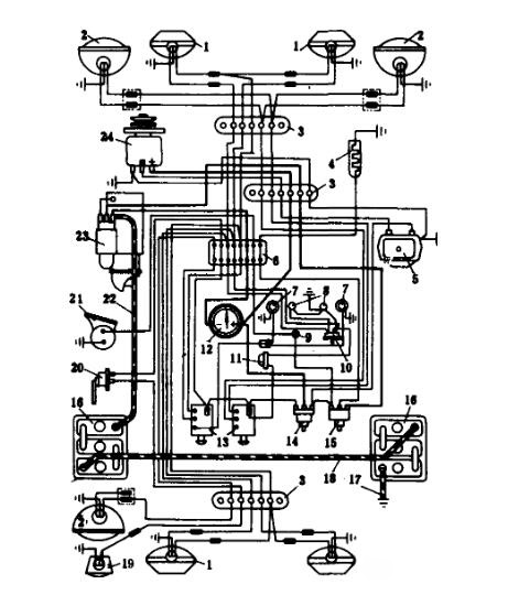 Circuit électrique du tracteur